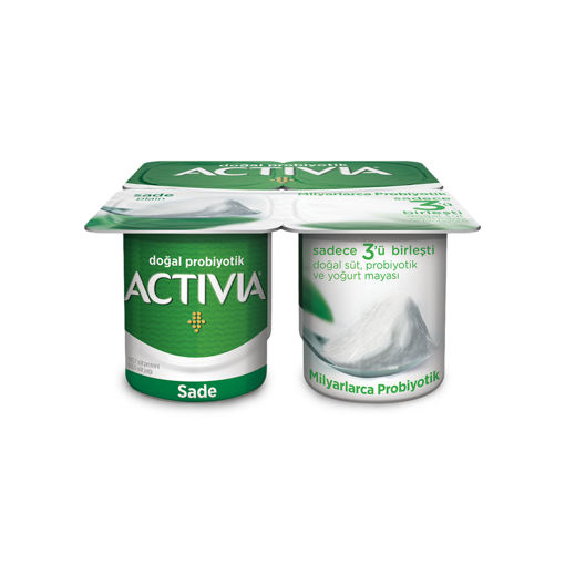 Activia Doğal Probiyotik Sade Yoğurt 4x100 Gr nin resmi