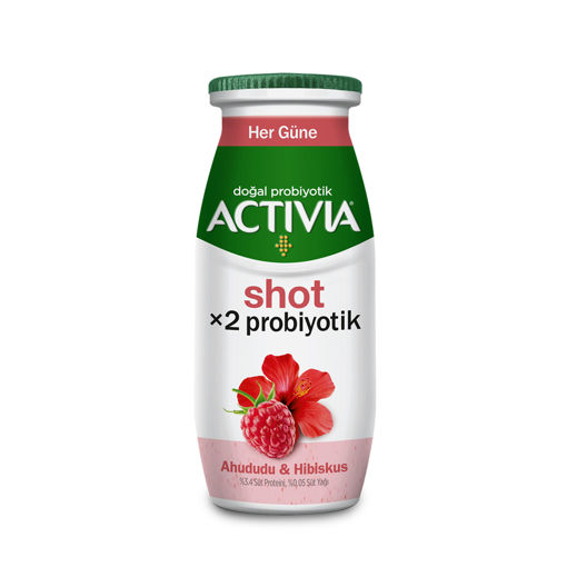 Activia X2 Probiyotik Shot Ahududu Hibiskus 80 Ml nin resmi
