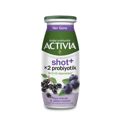Activia X2 Probiyotik Shot Karamürver Yaban Mersini 80 Ml nin resmi