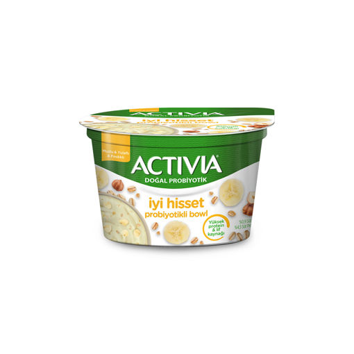Activia İyi Hisset Probiyotik Bowl Muz Yulaf Fındık 150 Gr nin resmi
