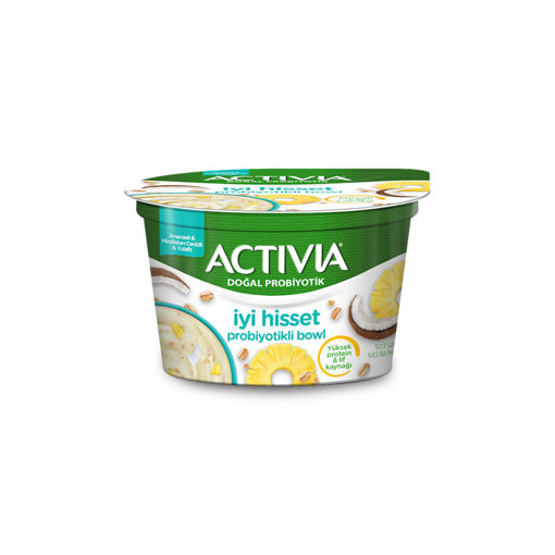 Activia İyi Hisset Ananaslı Hindistan Cevizli Yulaflı Probiyotikli Bowl 150 Gr nin resmi
