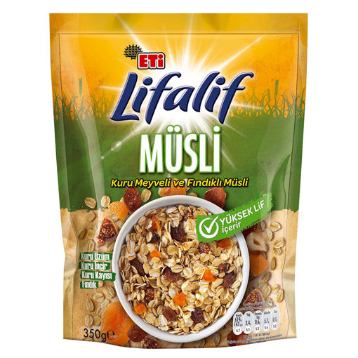 Eti Lifalif Kuru Meyveli ve Fındıklı Müsli 350 Gr nin resmi