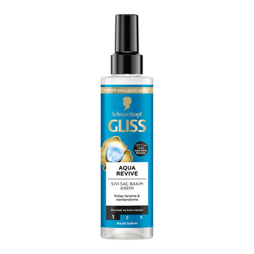 Gliss Aqua Revive Nemlendirici Sıvı Saç Bakım Kremi - Hyaluron ve Deniz Yosunu Özü ile 200 ml nin resmi