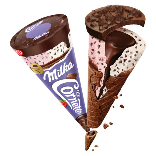Cornetto Disk Milka 130 Ml nin resmi