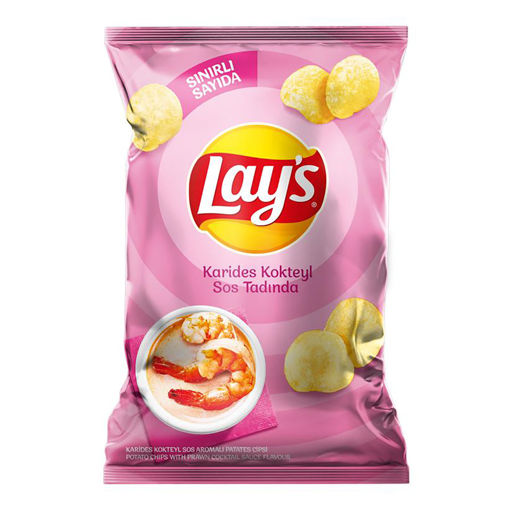 Lay's Karides Kokteyl Sos Tadında Patates Cipsi 125 Gr nin resmi