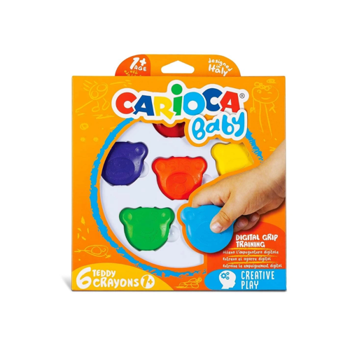 Carioca Baby Teddy Crayons 6'lı nin resmi