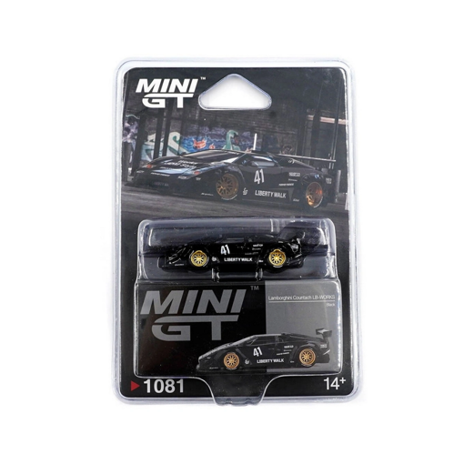 Mini GT 1/64 Lamborghini Countach LB-WORKS Black Blister Paket nin resmi