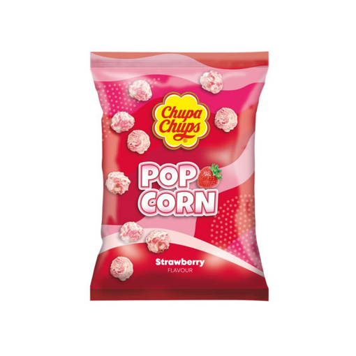 Chupa Chups Popcorn Strawberry 90 Gr nin resmi