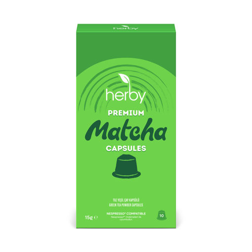 Herby Premium Matcha Kapsül Sade 10'lu nin resmi