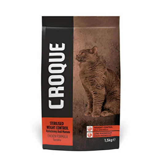 Croque Kısırlaştırılmış Kedi Kuru Mama Tavuk Etli 600GR nin resmi