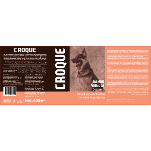 Croque Yetişkin Köpek Konserve Mama Somonlu 400Gr nin resmi