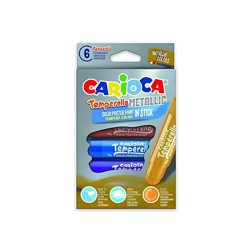 Carioca Temperello Stıck Poster Boyama Kalemi Metalik 6?lı nin resmi