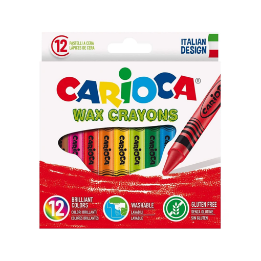 Carioca Wax Yıkanabilir Pastel Boya Kalemi 12?li 42365 nin resmi