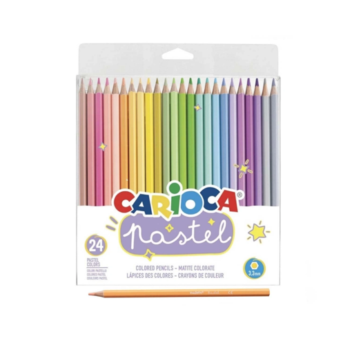 Carioca Pastel Renkli Kuru Boya Kalemi 24'lü nin resmi
