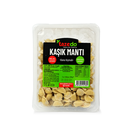 Tazedo Dana Kıymalı  Kaşık Mantı 500 Gr nin resmi