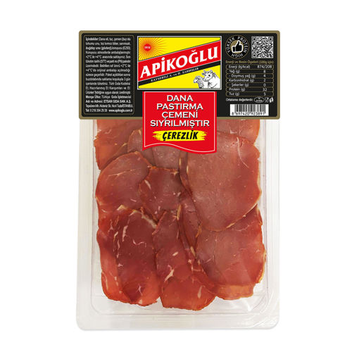 Apikoğlu Dana Pastırma Çemeni Sıyrılmış Çerezlik 70 Gr nin resmi