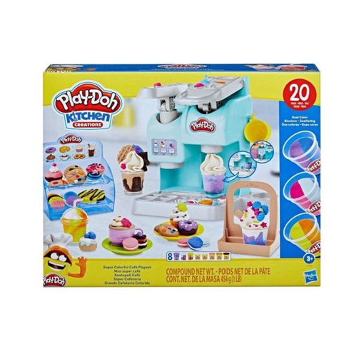 Play-Doh Süper Renkli Kafe Oyun Seti nin resmi