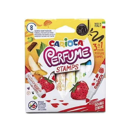 Carioca Perfume 8'li Kokulu Damgalı Jumbo Keçeli Kalem nin resmi