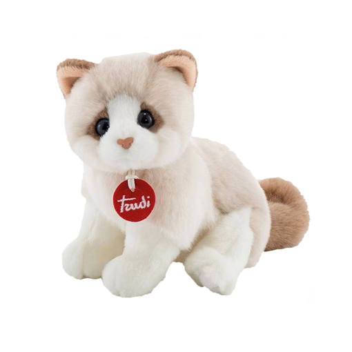 Trudi Kitty Peluş Beyaz Bej Kedi 20 cm nin resmi