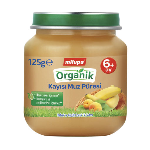 Milupa Organik Kayısı Muz Püresi 125 Gr nin resmi