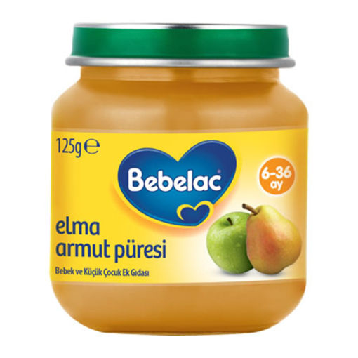 Bebelac Elma Armut Püresi Kavanoz 125 Gr  6+ Ay nin resmi