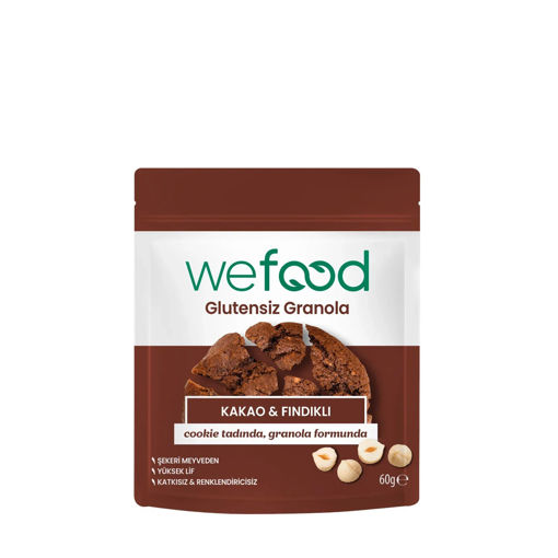 Wefood Glütensiz Granola Kakao&Fındık 60 Gr nin resmi