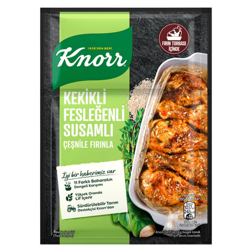 Knorr Fırında Tavuk Çeşnisi Kekikli Fesleğenli Susamlı 29 Gr nin resmi
