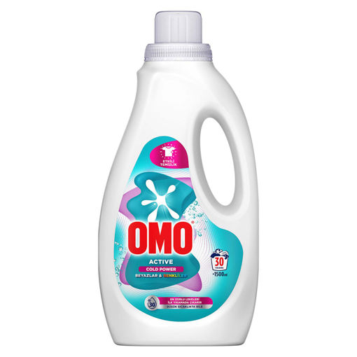 Omo Active Cold Power Beyazlar ve Renkliler için Sıvı Deterjan 1500 Ml nin resmi