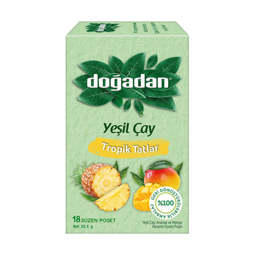 Doğadan Yeşil Çay Tropik Tatlar 18'li 23,4 Gr nin resmi