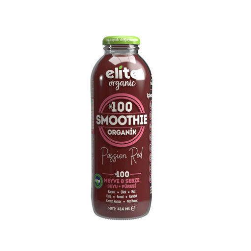 Elite Organik Smoothie Passion Red 414 Ml nin resmi