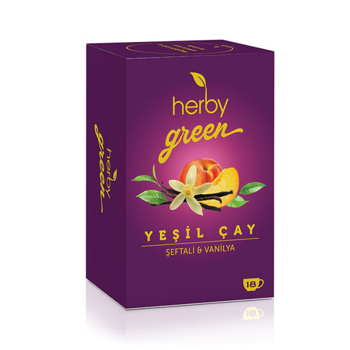 Herby Yeşil Çay Şeftali & Vanilya 18'li 27 Gr nin resmi