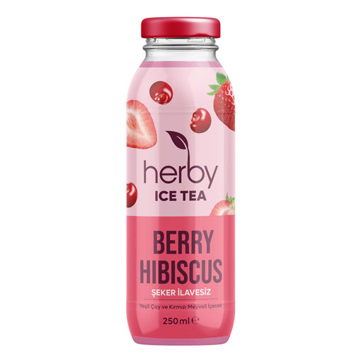 Herby Ice Tea Berry Hibiscus 250 Ml nin resmi