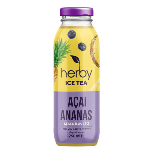 Herby Ice Tea Açai Ananas 250 Ml nin resmi