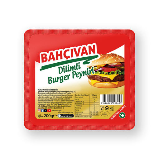 Bahçıvan Burger Peyniri Dilimli 200 Gr nin resmi