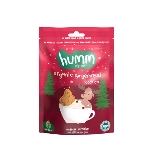 Humm Organic Zencefilli Tarçınlı Vegan Kurabiye 55 Gr nin resmi