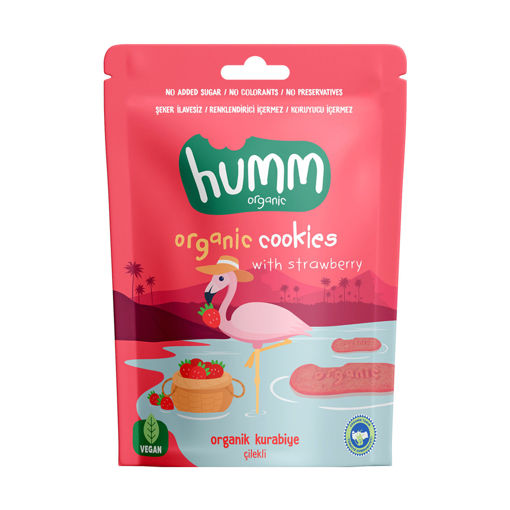 Humm Organik Çilekli Kurabiye 55 Gr nin resmi