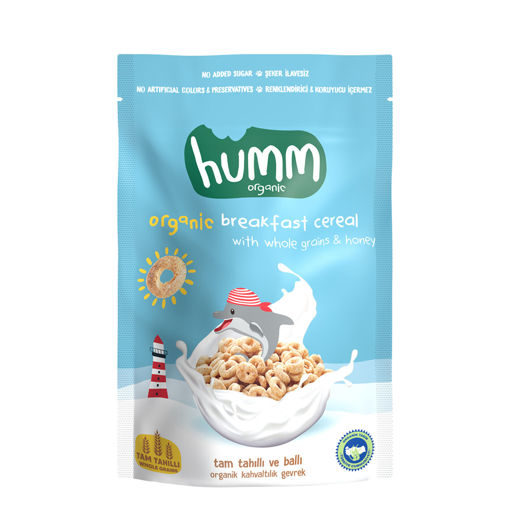 Humm Organic Tam Tahıllı Ballı Kahvaltılık Gevrek 80 Gr nin resmi