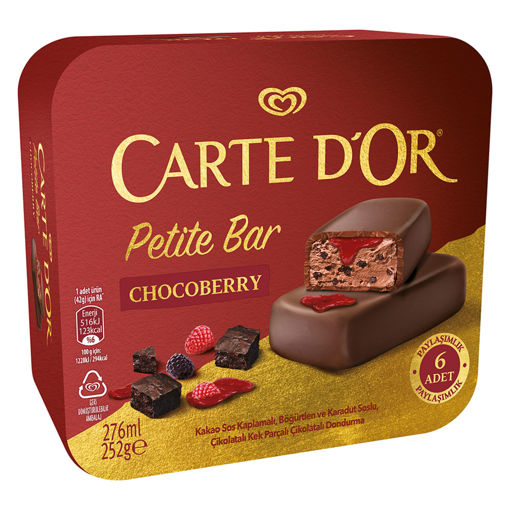 Carte D'or Petite Bar Chocoberry 6'lı 276 Ml nin resmi