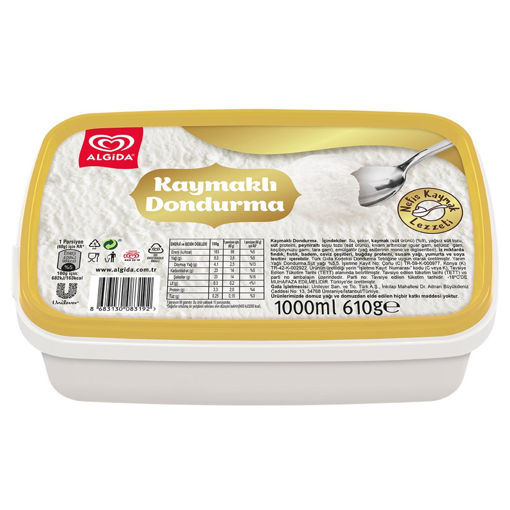 Algida Kaymaklı Dondurma 1000 Ml nin resmi