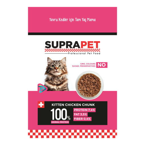 Suprapet Yavru Kedi Tavuklu Parça Etli 85 Gr nin resmi