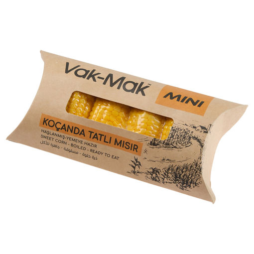 Vak-Mak Mini Koçanda Mısır Haşlanmış Yemeye Hazır nin resmi