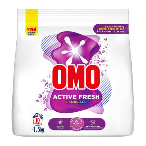 Omo Active Fresh Renkliler Toz Deterjan 10 Yıkama 1.5 Kg nin resmi