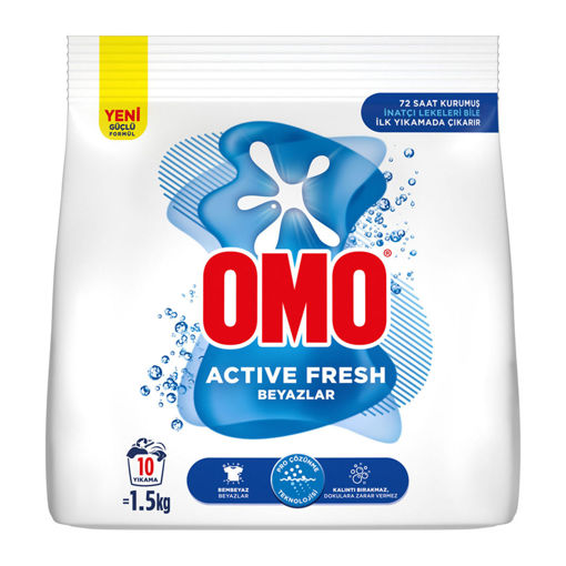 Omo Active Fresh Beyazlar Toz Deterjan 10 Yıkama 1.5 Kg nin resmi