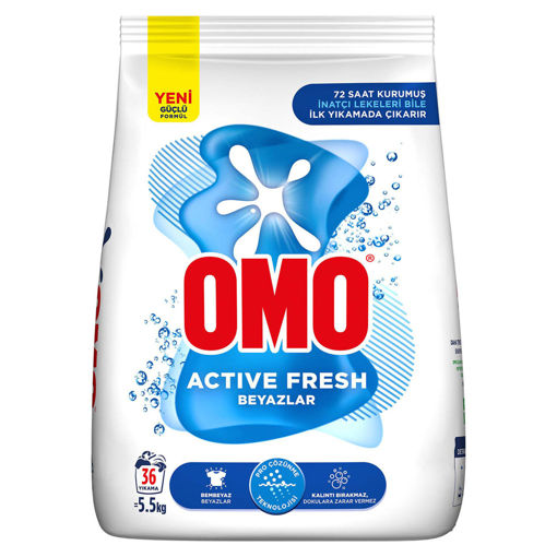 Omo Active Fresh Beyazlar Toz Deterjan 36 Yıkama 5.5 Kg nin resmi