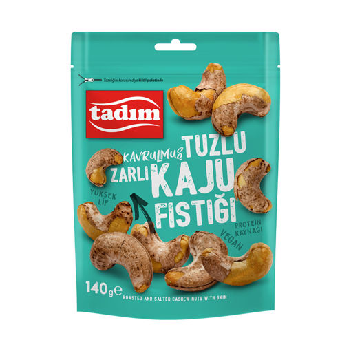 Tadım Kavrulmuş Tuzlu Zarlı Kaju Fıstığı 140 Gr nin resmi
