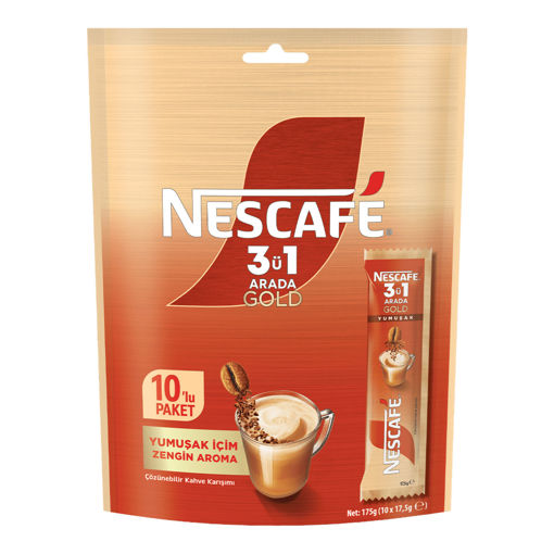 Nescafe 3ü1 Arada Gold Yumuşak Çoklu Paket 10 x 17.5 Gr nin resmi