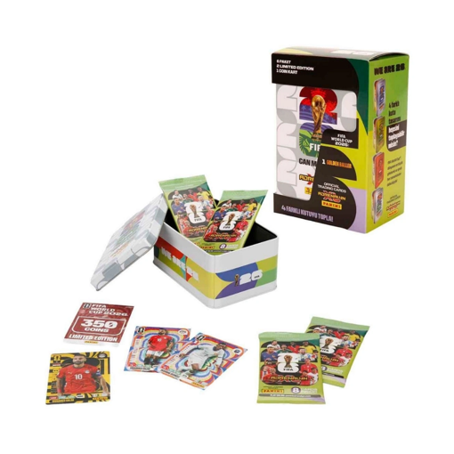 FIFA World Cup 2026 Adrenalyn XL Trading Card Metal Kutu nin resmi