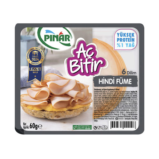 Pınar Aç Bitir Büyük Dilim Hindi Füme 60 Gr nin resmi