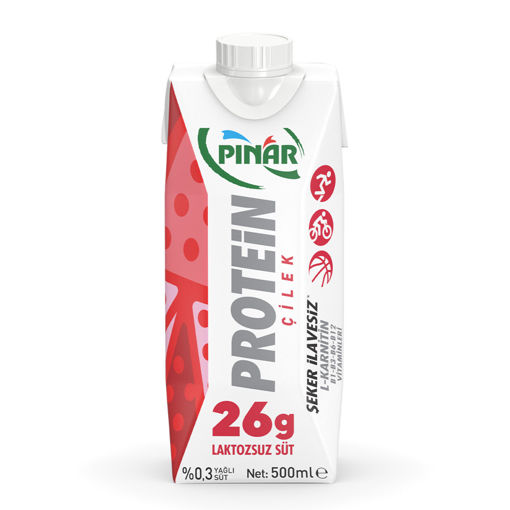 Pınar Protein Çilekli Süt 500 Ml nin resmi