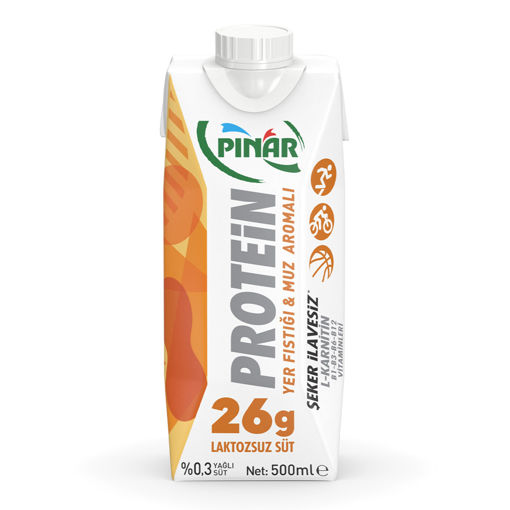 Pınar Protein Yer Fıstığı & Muz Aromalı Süt 500 Ml nin resmi